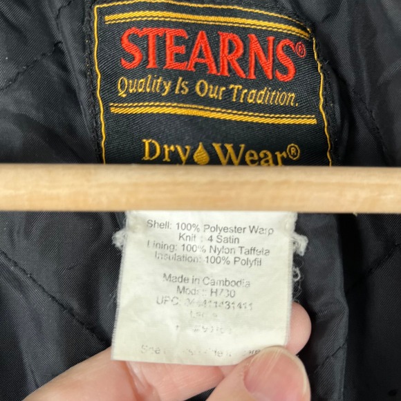 Stearns Dry Wear Hunting Jacket Mens Sz Large Realtree Camo Hardwoods Snap - Picture 4 of 9